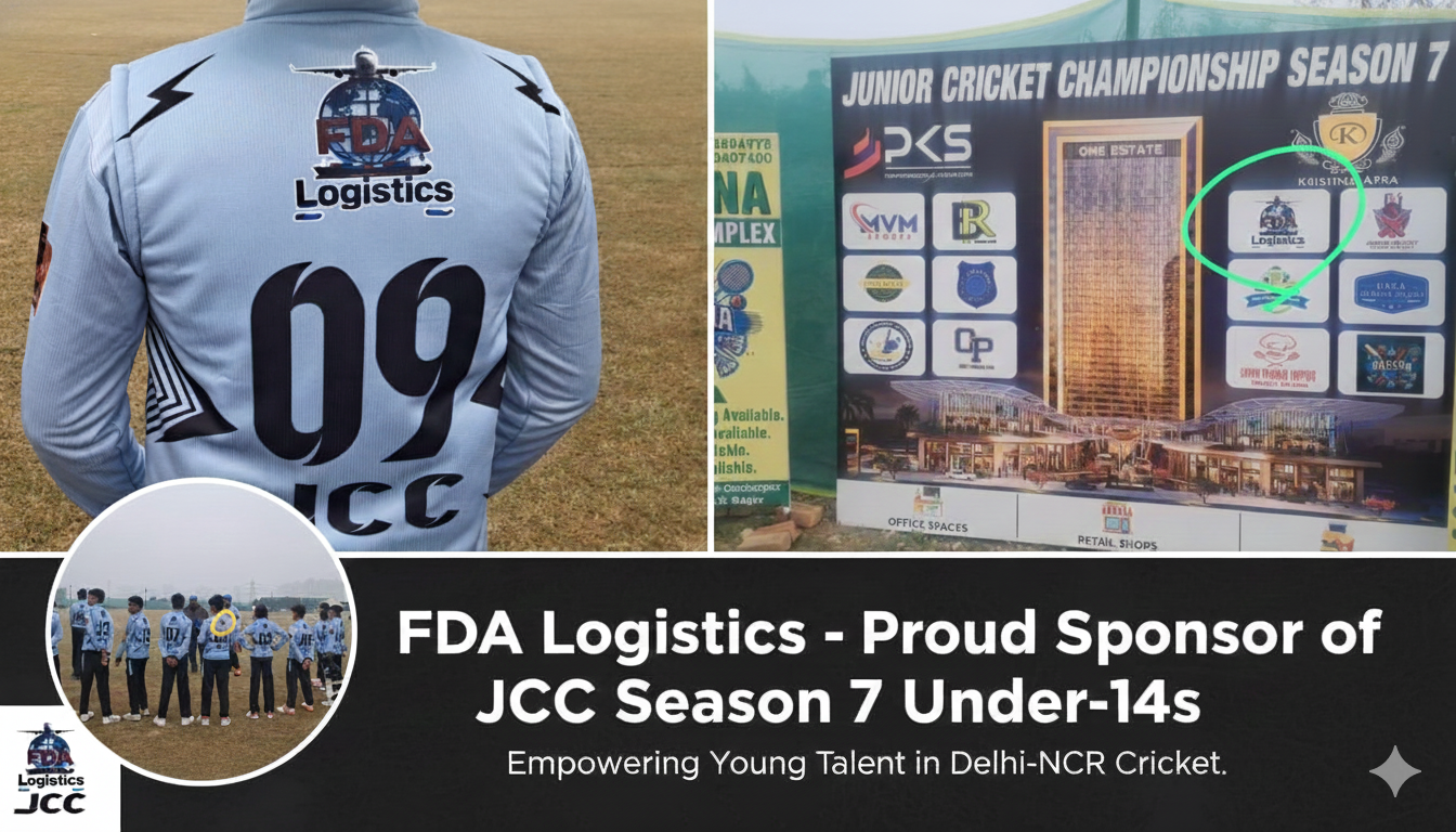 FDA Logistics Steps Up to the Crease: Proud Sponsors of JCC Season 7 Under-14 Cricket!